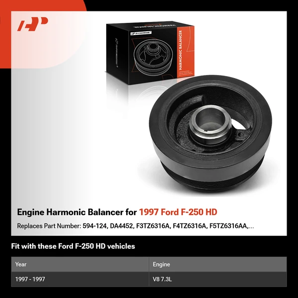 Engine Harmonic Balancer for 1997 Ford F-250 HD