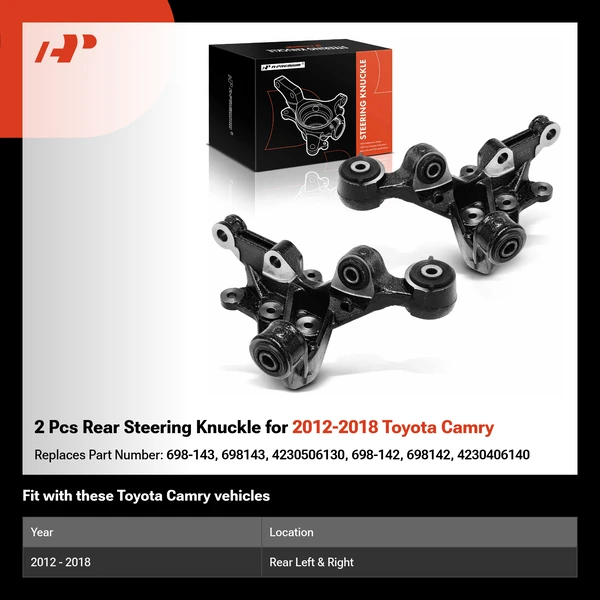 2 Pcs Rear Steering Knuckle for 2012-2018 Toyota Camry