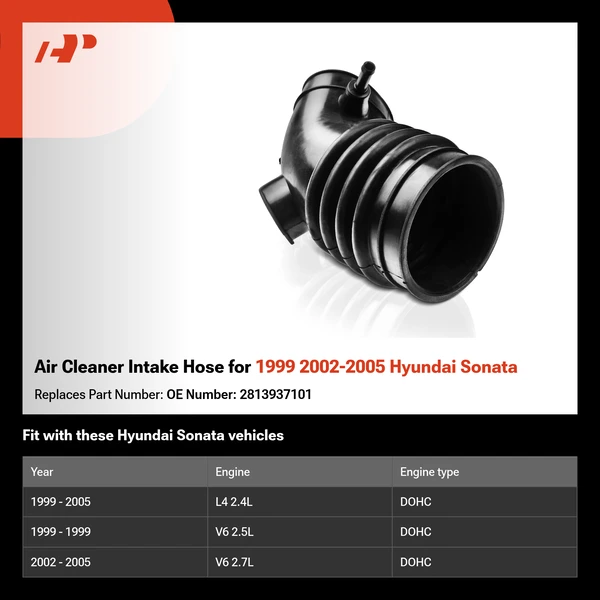Air Cleaner Intake Hose for 1999 2002-2005 Hyundai Sonata