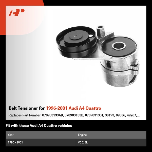 Belt Tensioner for 1996-2001 Audi A4 Quattro