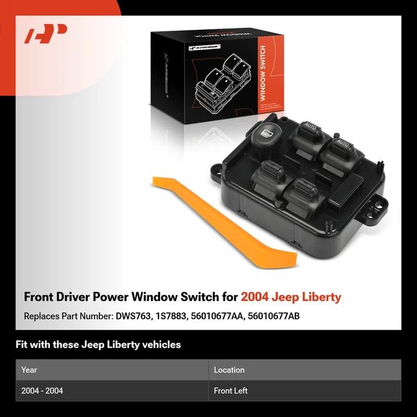 Front Driver Power Window Switch for 2004 Jeep Liberty