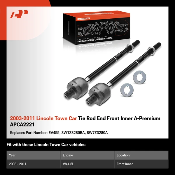 2003-2011 Lincoln Town Car Tie Rod End Front Inner A-Premium APCA2221