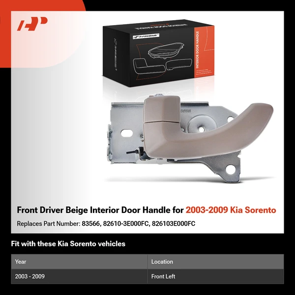 Front Driver Beige Interior Door Handle for 2003-2009 Kia Sorento