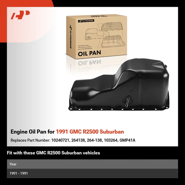 Engine Oil Pan for 1991 GMC R2500 Suburban