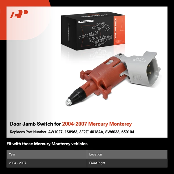 Door Jamb Switch for 2004-2007 Mercury Monterey
