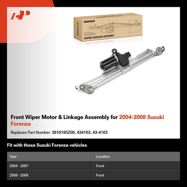 Front Wiper Motor & Linkage Assembly for 2004-2008 Suzuki Forenza