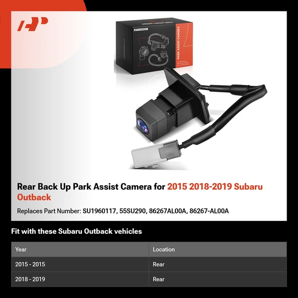Rear Back Up Park Assist Camera for 2015 2018-2019 Subaru Outback
