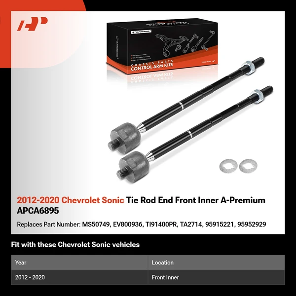 2012-2020 Chevrolet Sonic Tie Rod End Front Inner A-Premium APCA6895