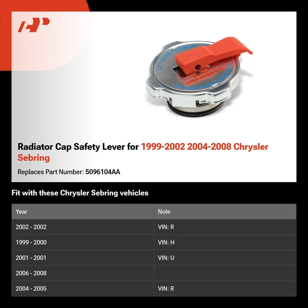 Radiator Cap Safety Lever for 1999-2002 2004-2008 Chrysler Sebring