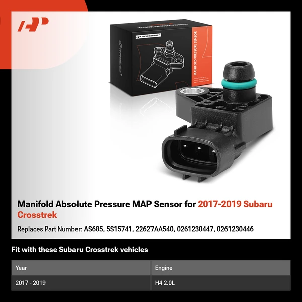 Manifold Absolute Pressure MAP Sensor for 2017-2019 Subaru Crosstrek
