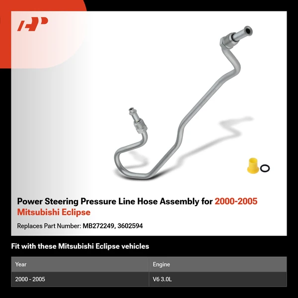 Power Steering Pressure Line Hose Assembly for 2000-2005 Mitsubishi Eclipse
