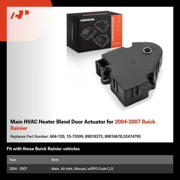 Main HVAC Heater Blend Door Actuator for 2004-2007 Buick Rainier