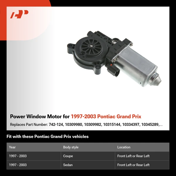 Power Window Motor for 1997-2003 Pontiac Grand Prix