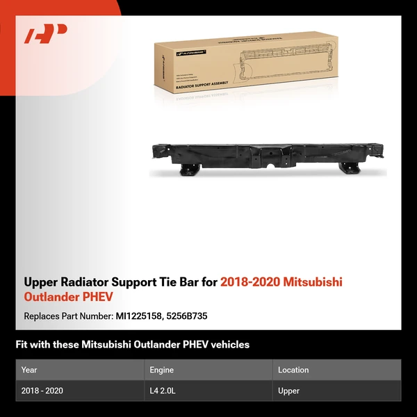 Upper Radiator Support Tie Bar for 2018-2020 Mitsubishi Outlander PHEV
