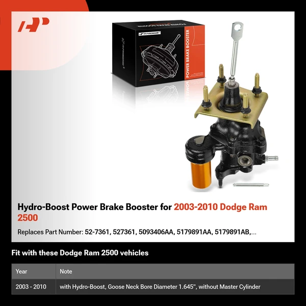 Hydro-Boost Power Brake Booster for 2003-2010 Dodge Ram 2500