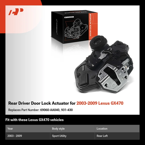 Rear Driver Door Lock Actuator for 2003-2009 Lexus GX470