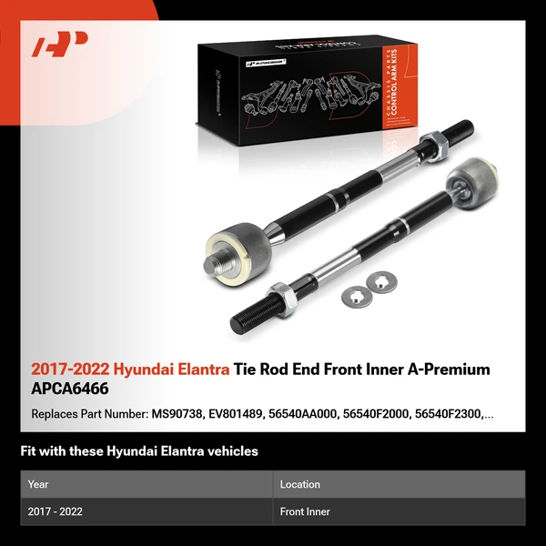 2017-2022 Hyundai Elantra Tie Rod End Front Inner A-Premium APCA6466