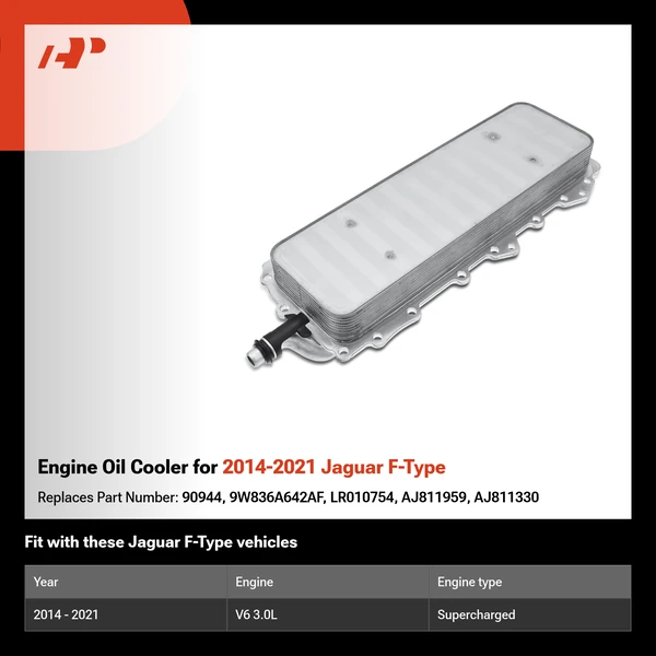 Engine Oil Cooler for 2014-2021 Jaguar F-Type