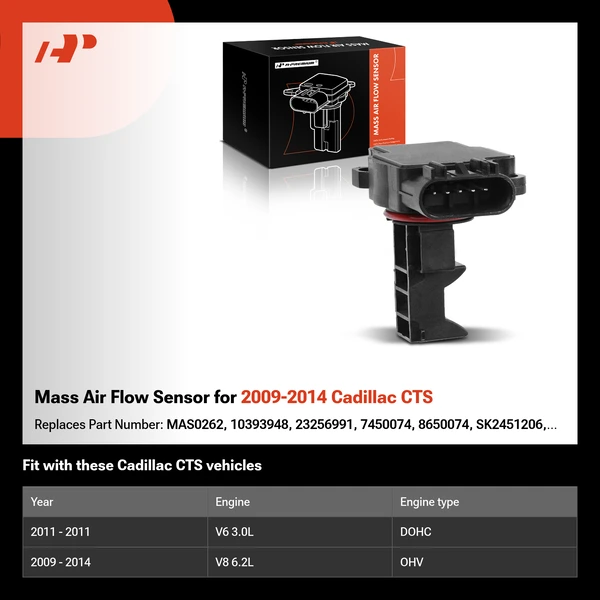 Mass Air Flow Sensor for 2009-2014 Cadillac CTS