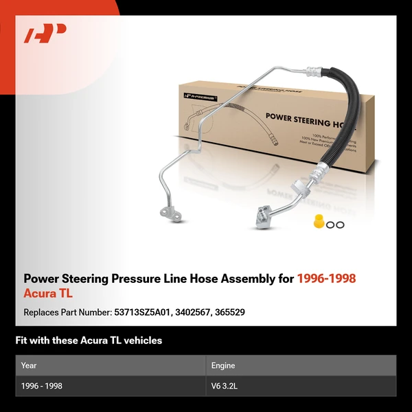 Power Steering Pressure Line Hose Assembly for 1996-1998 Acura TL