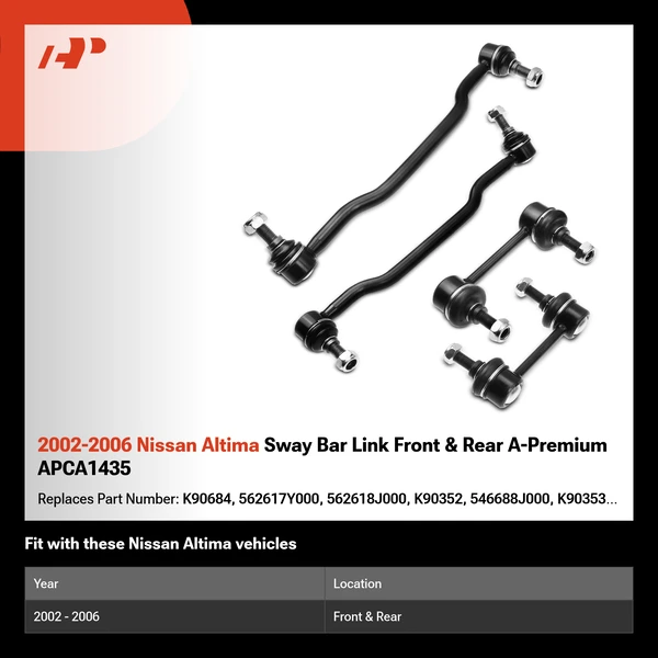 2002-2006 Nissan Altima Sway Bar Link Front & Rear A-Premium APCA1435