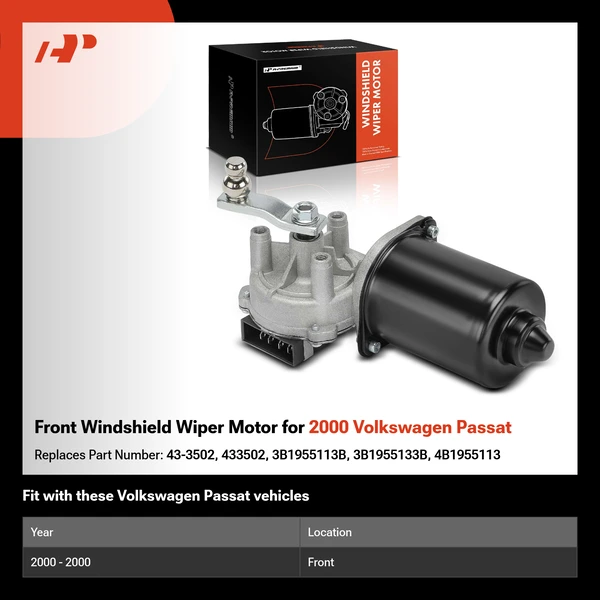 Front Windshield Wiper Motor for 2000 Volkswagen Passat