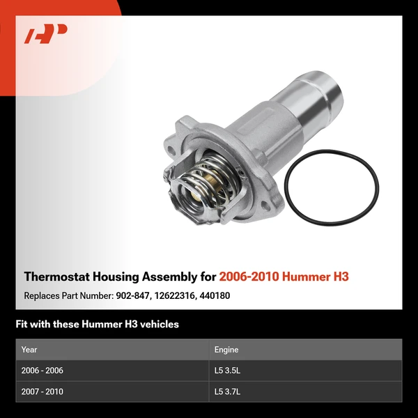 Thermostat Housing Assembly for 2006-2010 Hummer H3
