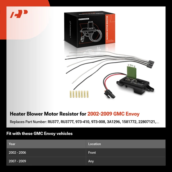 Heater Blower Motor Resistor for 2002-2009 GMC Envoy