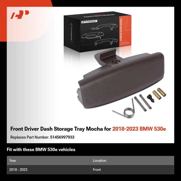Front Driver Dash Storage Tray Mocha for 2018-2023 BMW 530e