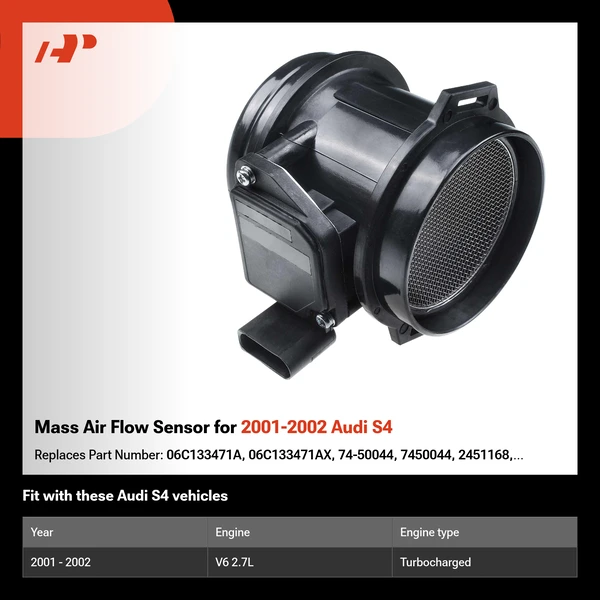 Mass Air Flow Sensor for 2001-2002 Audi S4