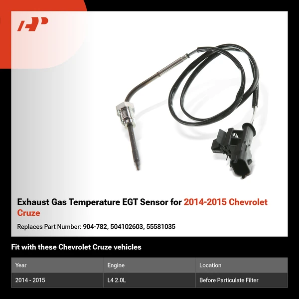 Exhaust Gas Temperature EGT Sensor for 2014-2015 Chevrolet Cruze