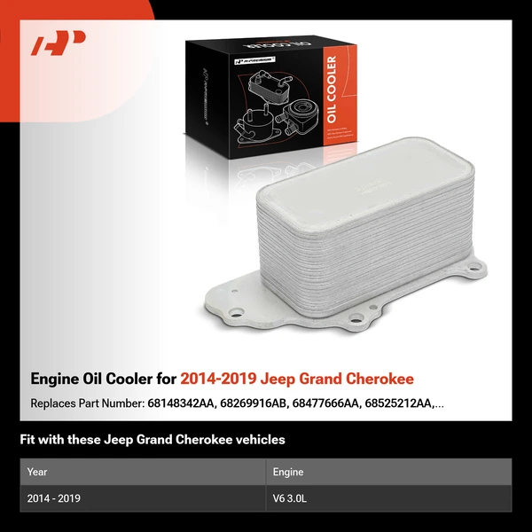 Engine Oil Cooler for 2014-2019 Jeep Grand Cherokee