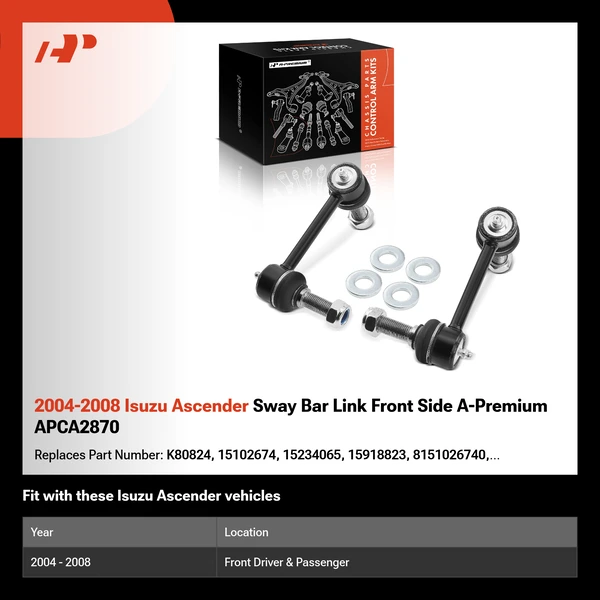 2004-2008 Isuzu Ascender Sway Bar Link Front Side A-Premium APCA2870
