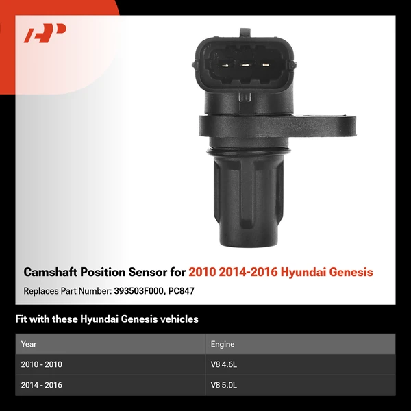 Camshaft Position Sensor for 2010 2014-2016 Hyundai Genesis