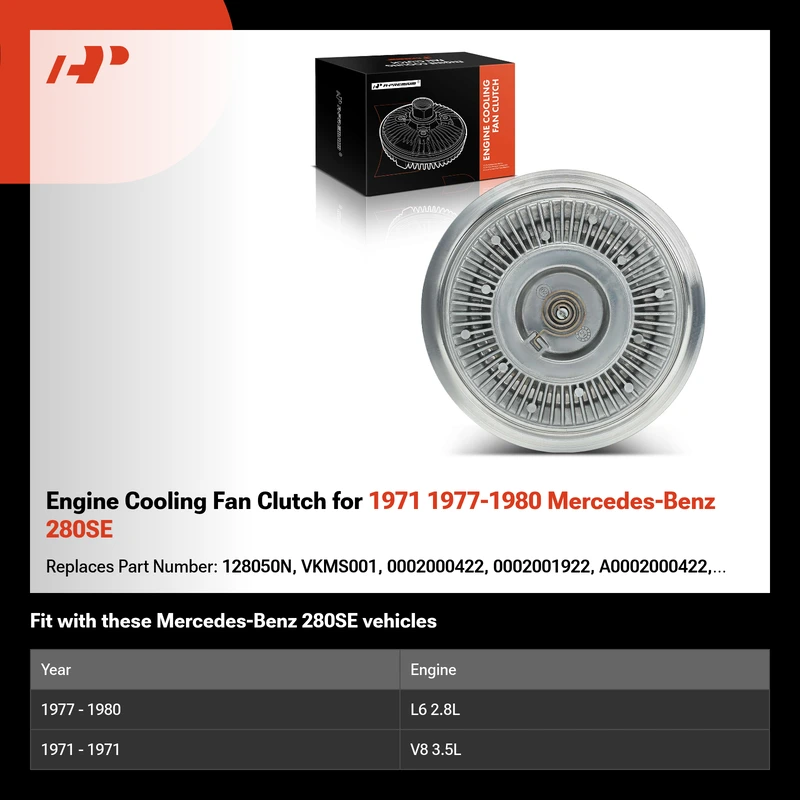 Engine Cooling Fan Clutch for 1971 1977-1980 Mercedes-Benz 280SE