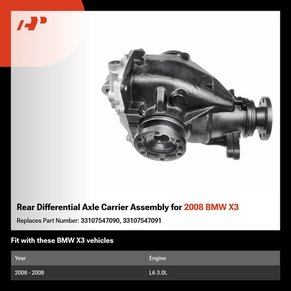 Rear Differential Axle Carrier Assembly for 2008 BMW X3