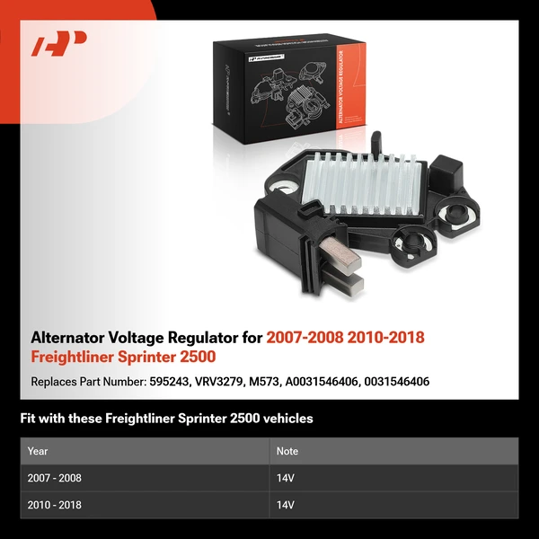 Alternator Voltage Regulator for 2007-2008 2010-2018 Freightliner Sprinter 2500