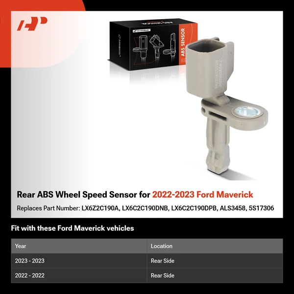 Rear ABS Wheel Speed Sensor for 2022-2023 Ford Maverick