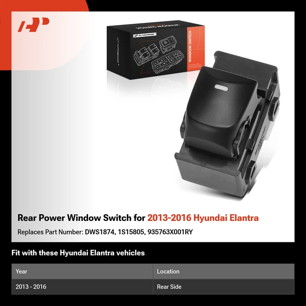 Rear Power Window Switch for 2013-2016 Hyundai Elantra