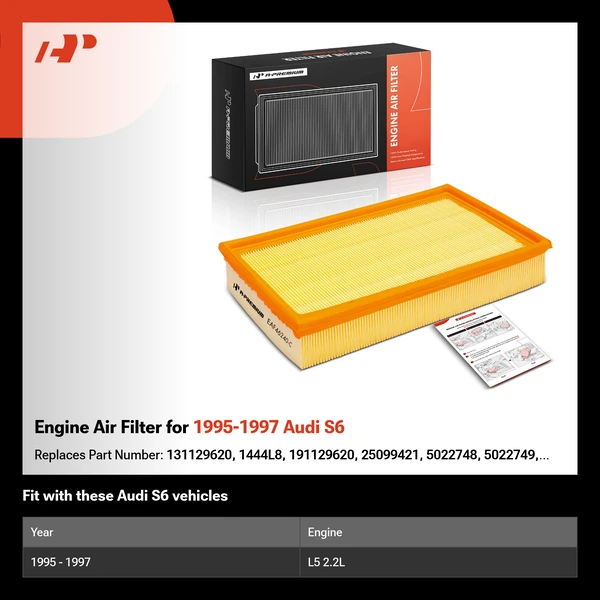 Engine Air Filter for 1995-1997 Audi S6