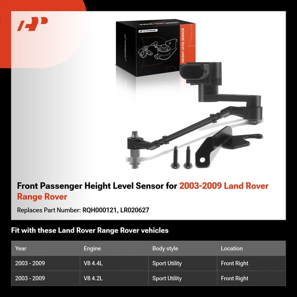 Front Passenger Height Level Sensor for 2003-2009 Land Rover Range Rover