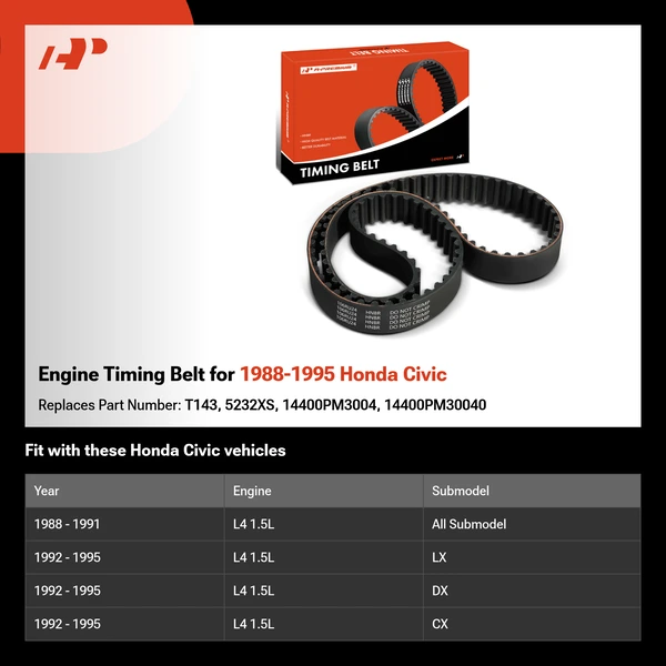 Engine Timing Belt for 1988-1995 Honda Civic