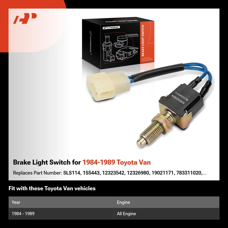 Brake Light Switch for 1984-1989 Toyota Van