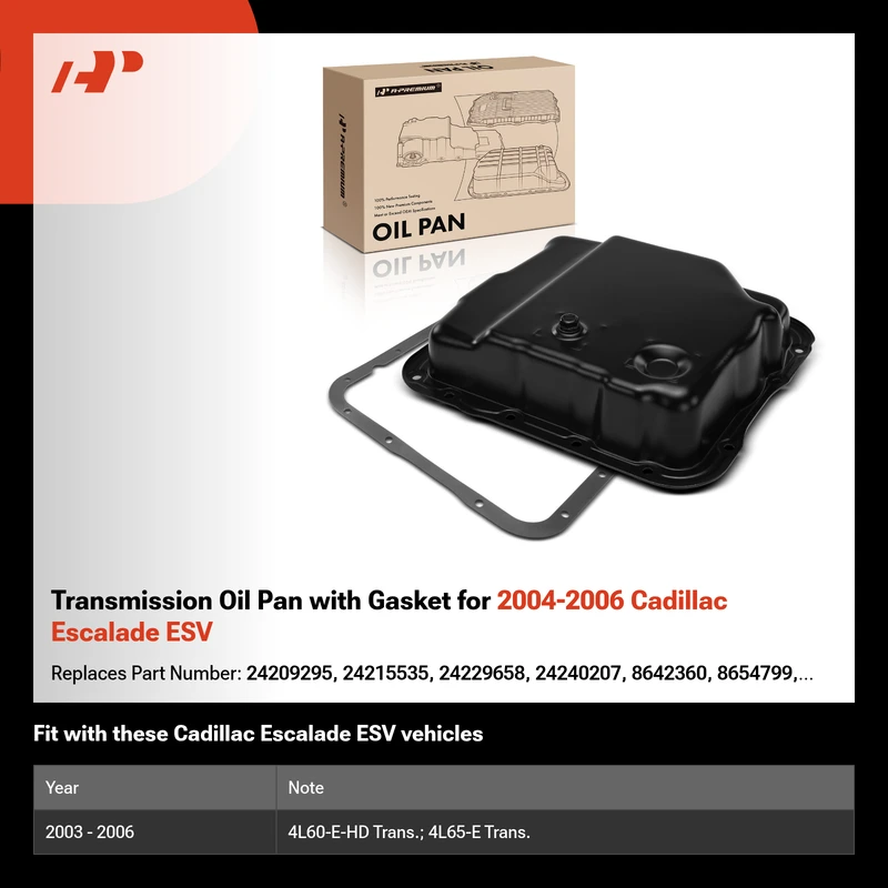 Transmission Oil Pan with Gasket for 2004-2006 Cadillac Escalade ESV