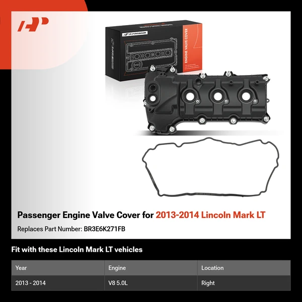 Passenger Engine Valve Cover for 2013-2014 Lincoln Mark LT