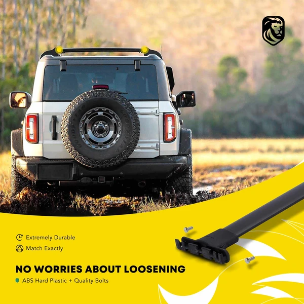 Black Aluminum Alloy Roof Rack Luggage Rails Cross Bars for 2010-2023 Toyota 4Runner