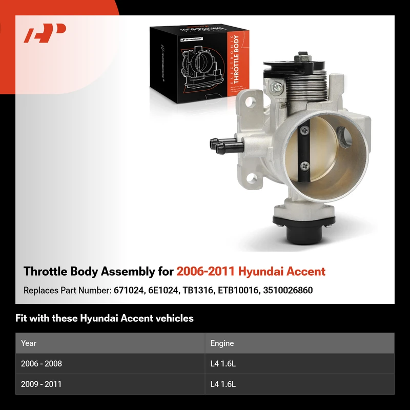 Throttle Body Assembly for 2006-2011 Hyundai Accent
