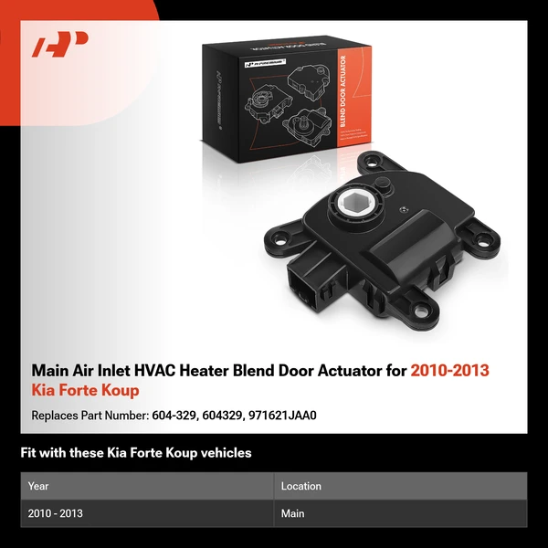Main Air Inlet HVAC Heater Blend Door Actuator for 2010-2013 Kia Forte Koup