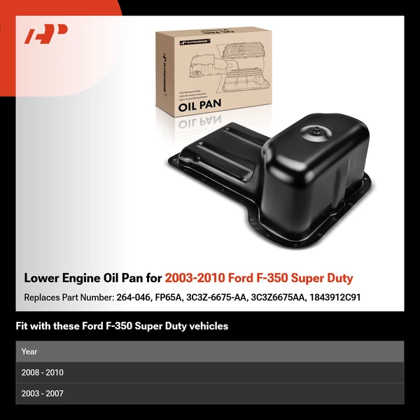 Lower Engine Oil Pan for 2003-2010 Ford F-350 Super Duty