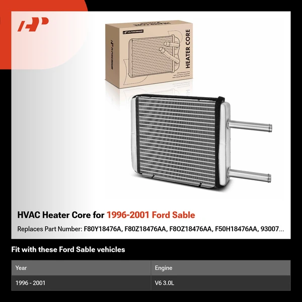 HVAC Heater Core for 1996-2001 Ford Sable